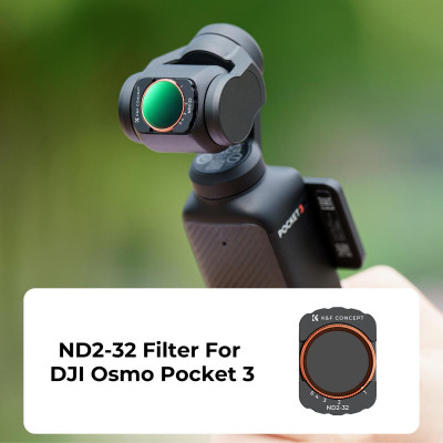 Avatar Shop|K&F VND2-32 Filtru Magnetic pentru DJI Osmo Pocket 3, ND Variabil 2-32, 1-5 Stops, Grosime 2.0mm, 28 Straturi Nano-coating|K&F Concept