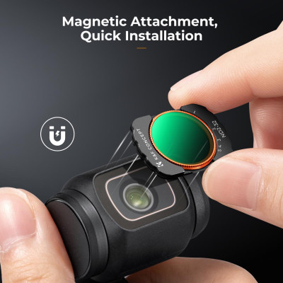 Avatar Shop|K&F VND2-32 Filtru Magnetic pentru DJI Osmo Pocket 3, ND Variabil 2-32, 1-5 Stops, Grosime 2.0mm, 28 Straturi Nano-coating|K&F Concept
