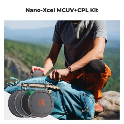 Avatar Shop|K&F Concept Kit Filtre 62mm 2 in 1, MCUV si CPL, 28 Straturi Nano-Coating, Capace Metalice, Transmisie Lumina 99.6%|K&F Concept