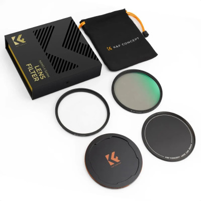Avatar Shop|K&F Concept Kit Filtre 62mm 2 in 1, MCUV si CPL, 28 Straturi Nano-Coating, Capace Metalice, Transmisie Lumina 99.6%|K&F Concept