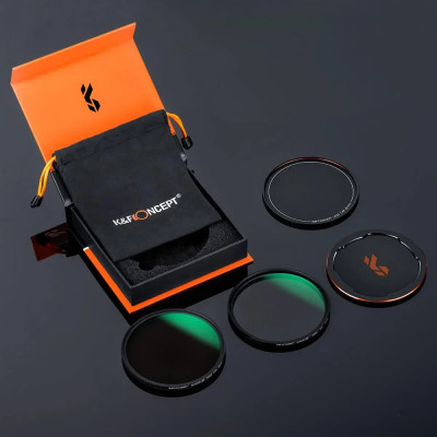 Avatar Shop|K&F Concept Kit Filtre 62mm 2 in 1, MCUV si CPL, 28 Straturi Nano-Coating, Capace Metalice, Transmisie Lumina 99.6%|K&F Concept