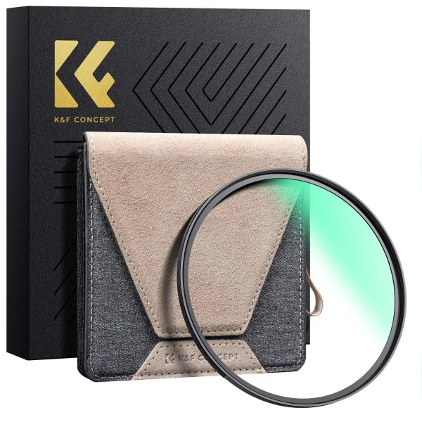 K&F 58mm Filtru MCUV Rama Alama, Transmisie 99,9%, Reflectivitate 0,15%, 36 Straturi Coating, CNC 0,01mm