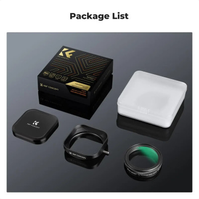 Avatar Shop|K&F Concept Set Filtru UV, Parasolar si Capac Obiectiv, Compatibil Fujifilm X100 Seria, Sticla Multi-Stratificata, Magnetic 52mm|K&F Concept
