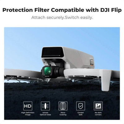 Avatar Shop|K&F DJI Flip Filtru UV MCUV, Protectie Lentila, Sticla Optica AGC, Strat Nano 28 Straturi, Compatibil Gimbal|K&F Concept