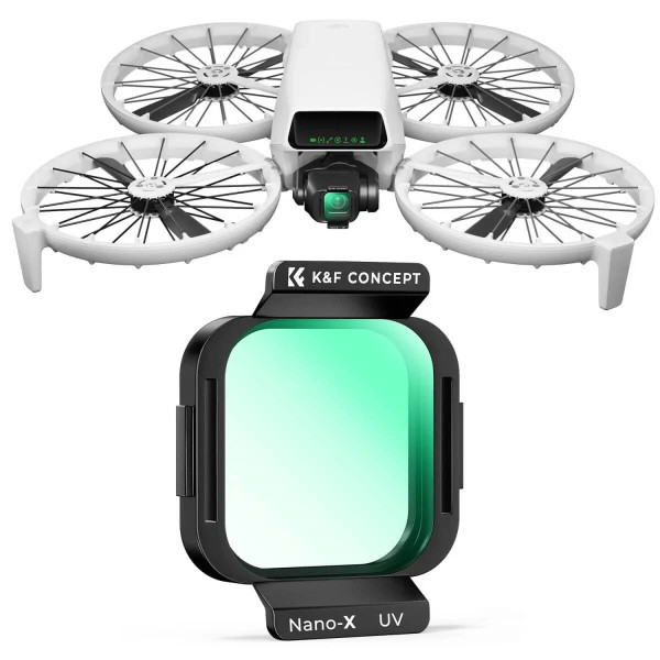 K&F DJI Flip Filtru UV MCUV, Protectie Lentila, Sticla Optica AGC, Strat Nano 28 Straturi, Compatibil Gimbal