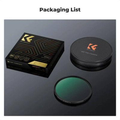 Avatar Shop|K&F 52MM Nano-X Filtru Black Mist 1/8, Sticla Optica AGC, Transmisie 87%, Cadru Ultra-Subtire 3.3mm|K&F Concept