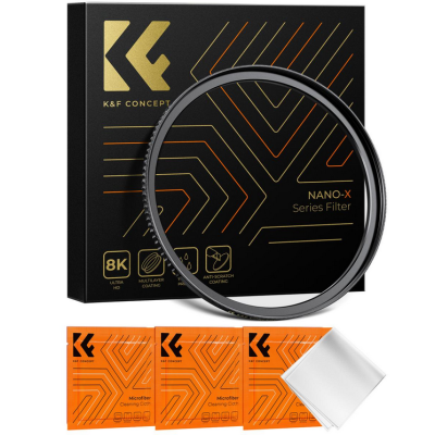 Avatar Shop|K&F Inel Adaptor Filtru Step Up 52-77mm, Alama, Negru Mat, Grosime 2.9mm, Rezistent la Coroziune|K&F Concept
