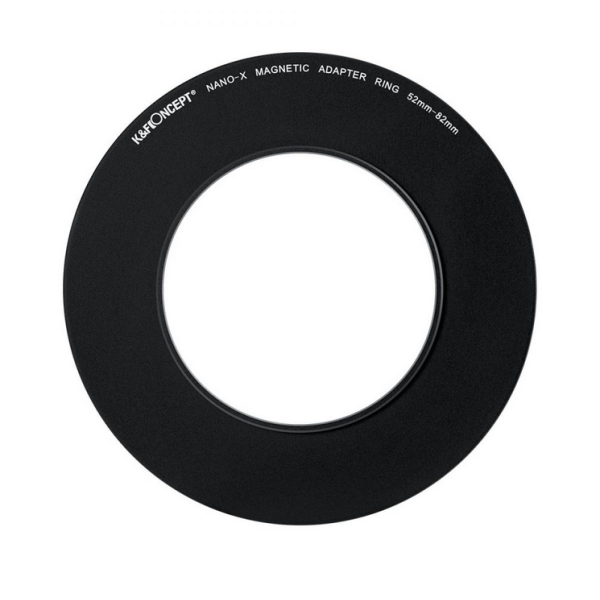 K&F 52-82mm Inel Adaptor Filtru Magnetic, Finisaj Negru Mat, Aliaj Aluminiu Aviatic, Grosime Rama 2.16mm