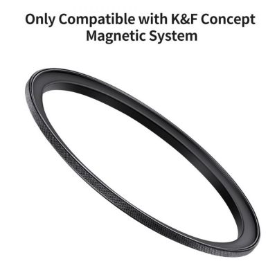 Avatar Shop|K&F Inel Adaptor Filtru Magnetic 58-82mm, Negru Mat, Grosime Rama 2.16mm, Aluminiu Aviatic, Compatibil Doar Filtre Magnetice|K&F Concept