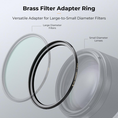 Avatar Shop|K&F 62-82mm Inel Adaptor Filtru Step-Up, Alama, Rezistent la Coroziune, 3x Laveta Curatare Inclusa|K&F Concept