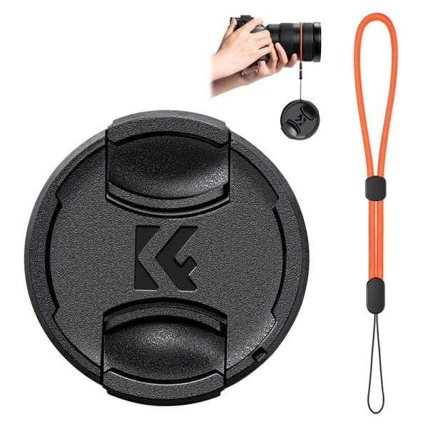 K&F Capac Obiectiv 72mm cu Snur, Material ABS, Design Prindere Centrala, Diametru 72mm
