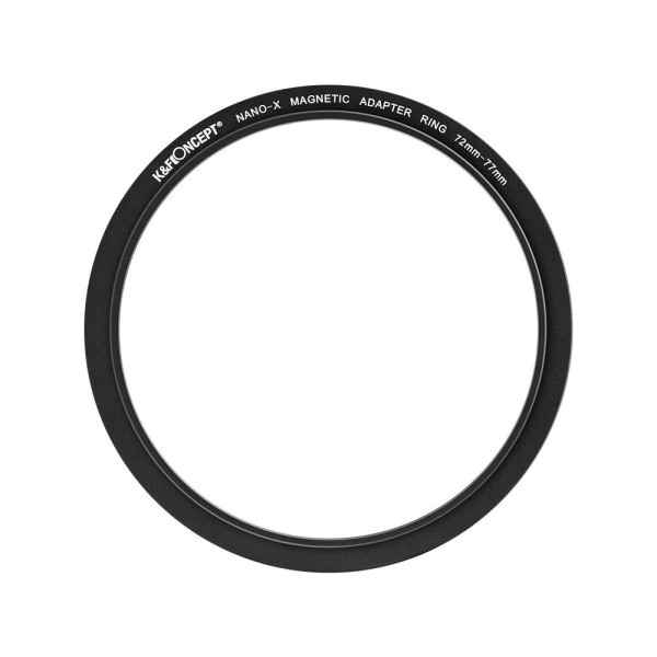K&F Inel Adaptor Magnetic pentru Filtre 72mm-77mm, Aliaj Aluminiu Aviatie, Tratament Anodizat Negru, Montare Rapida