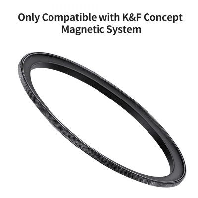 Avatar Shop|K&F 77-82mm Inel Adaptor Magnetic pentru Filtre, Negru Mat, Grosime Cadru 2.16mm|K&F Concept