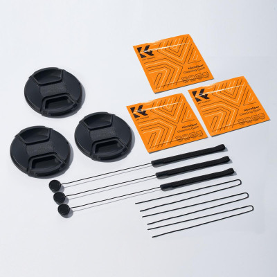 Avatar Shop|K&F 9-in-1 Set Accesorii Obiectiv, Capac Obiectiv 37mm, Snur Anti-Pierdere 3m, Laveta Curatare Microfibra|K&F Concept