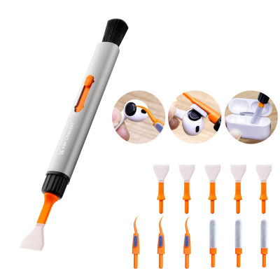 Avatar Shop|K&F Kit Stilou Curatare Multifunctional Aluminiu, Cap Carbon, Perie, 6 Tampoane APS-C, 3 Bureti Flocati, 3 Ejectoare|K&F Concept