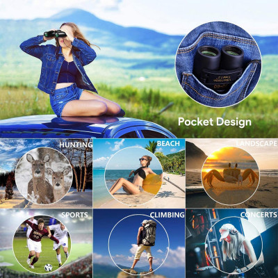 Avatar Shop|K&F Concept Binoclu Compact 30x60, Zoom 30x, Lentila 60mm, Camp Vizual 126m/1000m, Prisma BAK4, Greutate 165g|K&F Concept