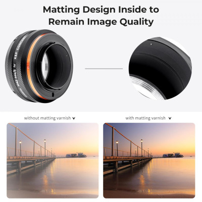 Avatar Shop|K&F Concept M10126 Inel Adaptor Obiectiv M42-M4/3 IV Pro, Precizie Inalta, Anti-Reflexie, Aliaj Aluminiu-Magneziu|K&F Concept