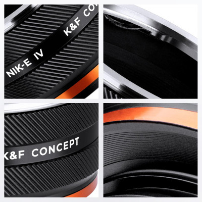 Avatar Shop|K&F Concept KF.M11106 Inel Adaptor Obiectiv, Nikon F la Sony E, Aliaj Aluminiu-Magneziu, Focalizare Macro si Infinit, Control|K&F Concept