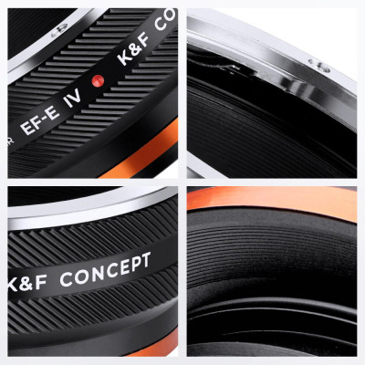 Avatar Shop|K&F Concept M12106 Adaptor Canon EF la Sony E, Aliaj Aluminiu-Magneziu, Control Manual, Focalizare la Infinit|K&F Concept