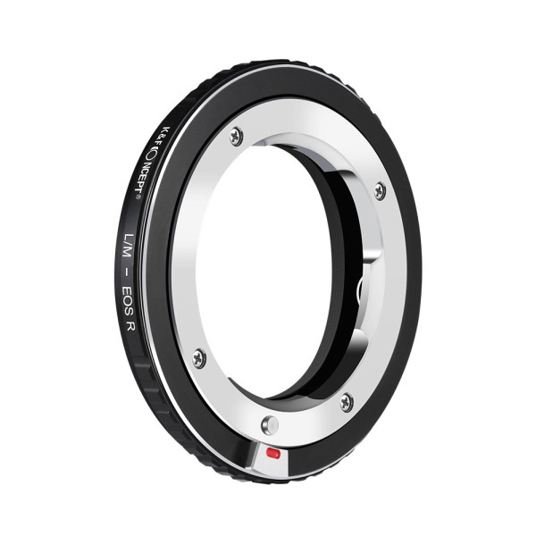 K&F Concept Adaptor Montura Leica M la Canon EOS R, Constructie Alama si Aluminiu, Focalizare Manuala, Focus la Infinit