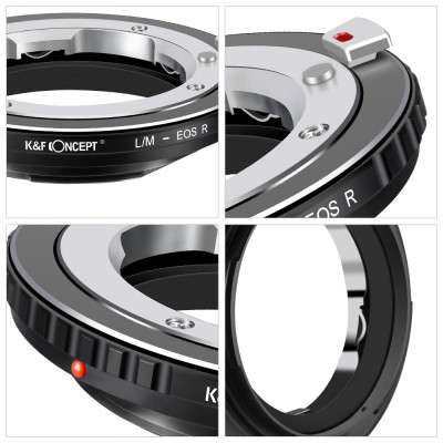 Avatar Shop|K&F Concept Adaptor Montura Leica M la Canon EOS R, Constructie Alama si Aluminiu, Focalizare Manuala, Focus la Infinit|K&F Concept