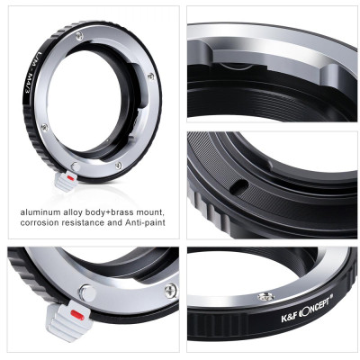 Avatar Shop|K&F Concept Adaptor Montura Leica M la MFT, Compatibil Panasonic Lumix si Olympus, Alama si Aluminiu, Focus Manual la Infinit|K&F Concept
