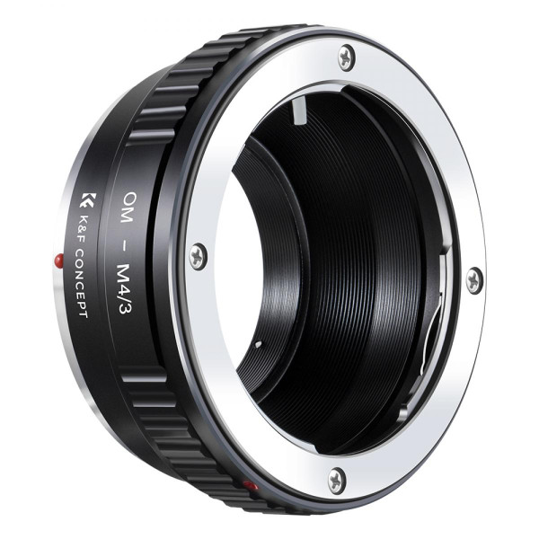 K&F Concept Adaptor Montura Olympus OM la Micro Four Thirds MFT, Alama si Aluminiu, Focalizare la Infinit
