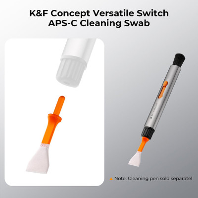 Avatar Shop|K&F Concept Set Creion Curatare Inlocuibil, Bete Curatare APS-C, 20 Bucati, Cap Moale, Anti-Zgariere, Vidate Individual|K&F Concept