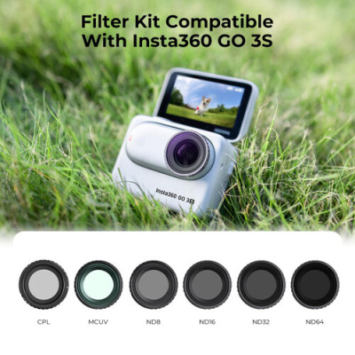 Avatar Shop|K&F Kit Filtre CPL+UV+ND8+ND16+ND32+ND64, 6 Filtre, 28 Straturi Multi-Layer, Compatibil Insta360 GO 3S|K&F Concept