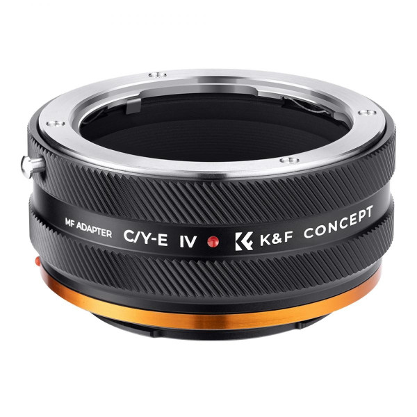 K&F Concept C/Y-E Adaptor Montura Obiectiv, Focus Manual, Contax/Yashica la Sony E-mount, Aliaj Cupru si Aluminiu, Finisaj Mat