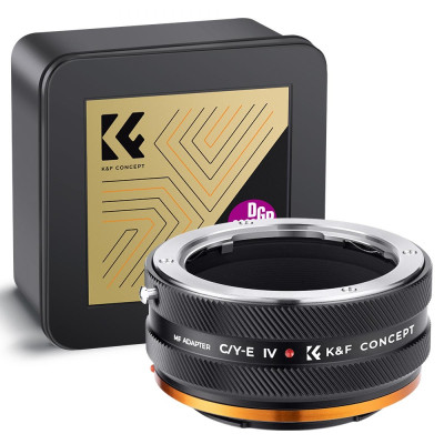 Avatar Shop|K&F Concept C/Y-E Adaptor Montura Obiectiv, Focus Manual, Contax/Yashica la Sony E-mount, Aliaj Cupru si Aluminiu, Finisaj Mat|K&F Concept