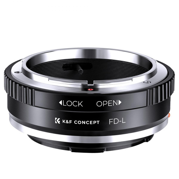 K&F Concept FD-L Adaptor Montura Obiectiv, Pentru Obiective Canon FD/FL, Montura Camera L, Focalizare Manuala