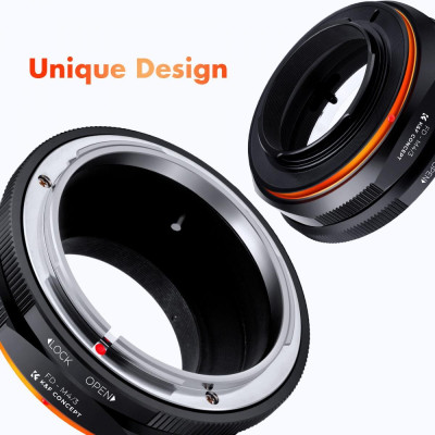 Avatar Shop|K&F Concept FD-M4/3 Adaptor Montura Obiectiv, Canon FD la Micro Four Thirds, Constructie Metalica, Focalizare Manuala|K&F Concept