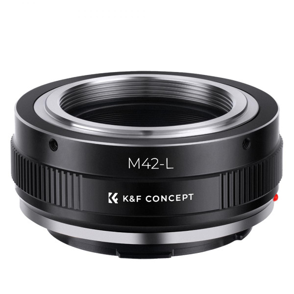 K&F Adaptor Montura Obiectiv M42-L, Focalizare Manuala, Constructie Metalica de Precizie, Compatibil Camere L-Mount