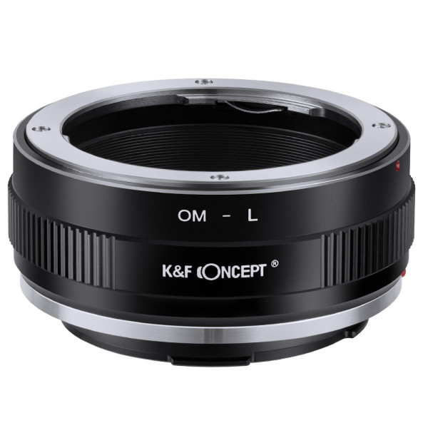 K&F Adaptor Montura Obiectiv OM-L, Pentru Obiective Olympus OM, Compatibil Camere L-Mount, Focalizare Manuala