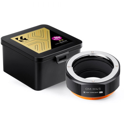 Avatar Shop|K&F Concept Adapter Montura OM-M4/3, Focalizare Manuala, Constructie Metalica, Marcaj Rosu Aliniere, Compatibil M4/3|K&F Concept
