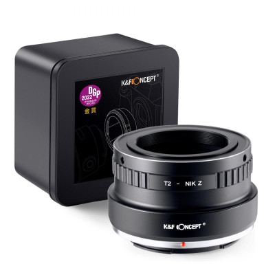 Avatar Shop|K&F Concept T2-NIK Z Adaptor Obiectiv, Montura T-Mount la Nikon Z, Focalizare Manuala, Fara Contacte Electronice|K&F Concept