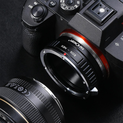 Avatar Shop|K&F Adapter Obiectiv Canon EOS la Sony Alpha E-Mount, Aluminiu si Alama, Focus la Infinit, Control Manual Diafragma|K&F Concept