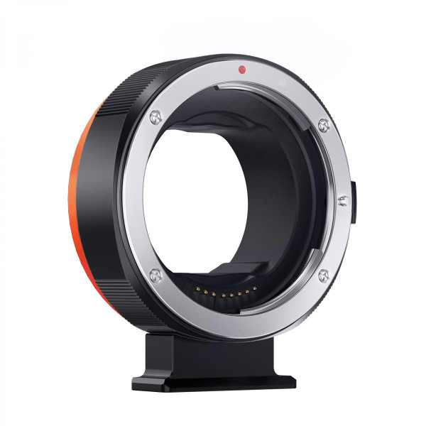 K&F Concept Adaptor EF/EF-S-EOS R, Autofocus Electronic, Contacte Placate cu Aur, Control Diafragma, Anti-Shake