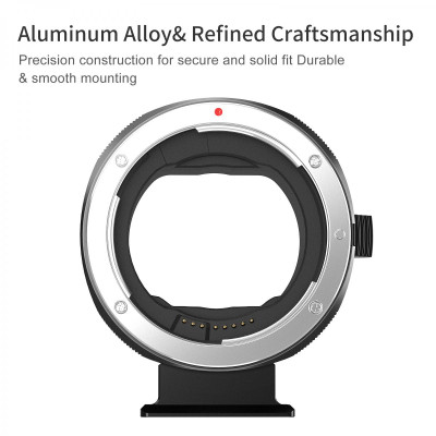Avatar Shop|K&F Concept Adaptor EF/EF-S-EOS R, Autofocus Electronic, Contacte Placate cu Aur, Control Diafragma, Anti-Shake|K&F Concept