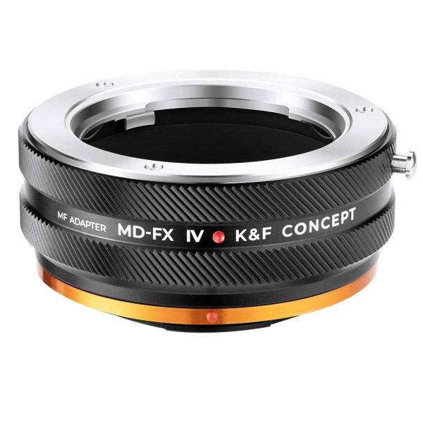 K&F MD-FX IV PRO Adaptor Montura Obiectiv, Minolta SR/MD/MC la Fuji X, Focalizare Manuala, Aluminiu si Cupru