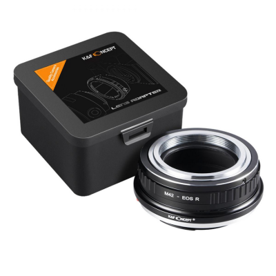 Avatar Shop|K&F Adaptor Montura M42 la Canon EOS R, Aliaj Cupru si Aluminiu, Control Manual Focus si Diafragma, Marcaj Rosu Aliniere|K&F Concept