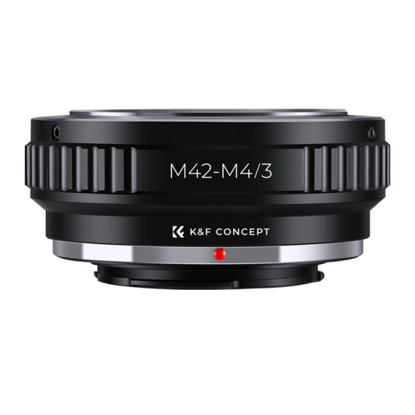 K&F Adaptor Montura M42 la M43 MFT, Constructie Alama si Aluminiu, Focalizare la Infinit, Compatibil Panasonic, Olympus, JVC,