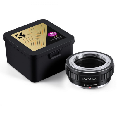 Avatar Shop|K&F Adaptor Montura M42 la M43 MFT, Constructie Alama si Aluminiu, Focalizare la Infinit, Compatibil Panasonic, Olympus, JVC,|K&F Concept
