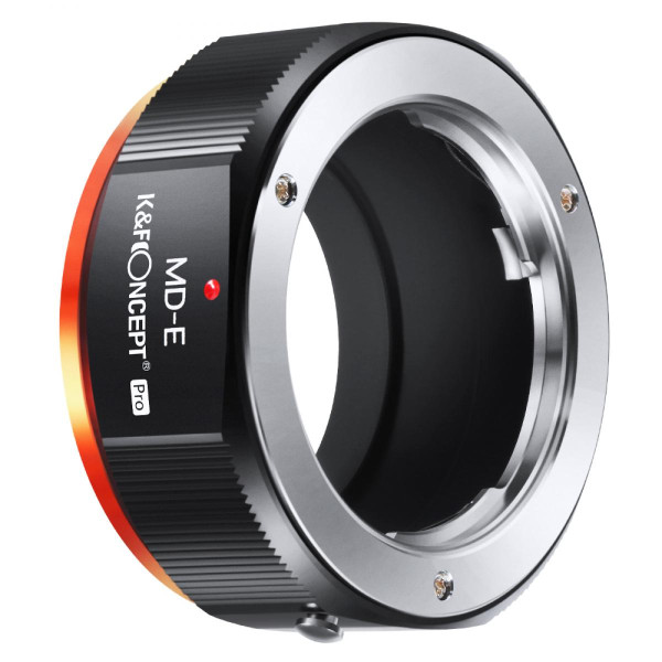 K&F Concept Adaptor Montura MD la NEX, Pentru Obiective Minolta MD MC, Montura Sony E, Constructie Aluminiu Anodizat