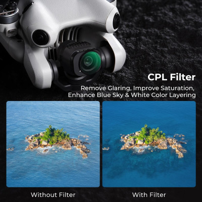 Avatar Shop|K&F Concept Kit Filtre ND/UV/CPL pentru DJI Mini 4 Pro, 4 Bucati, Sticla Optica AGC, 28 Straturi Multi-Coating, Gimbal Safe|K&F Concept