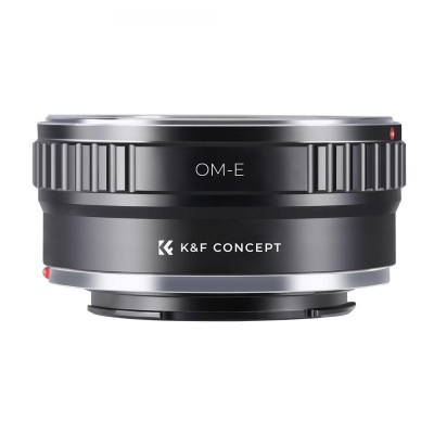 Avatar Shop|K&F Concept Adaptor Obiectiv Olympus OM la Sony E, Constructie din Alama si Aluminiu, Focalizare Manuala, Focus la Infinit|K&F Concept