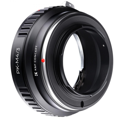 Avatar Shop|K&F Adaptor Montura Obiective Pentax K la M43 MFT, Constructie Alama si Aluminiu, Focus Manual, Focalizare la Infinit|K&F Concept