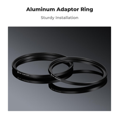 Avatar Shop|K&F Concept Inel Adaptor Step Up 43-46mm, Aluminiu Aircraft-Grade, Rezistent la Coroziune, Set 2 Bucati, Include Laveta Curatare|K&F Concept