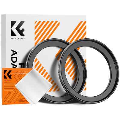 Avatar Shop|K&F Concept Inel Adaptor Step Up 43-49mm, Aluminiu Aircraft-Grade, Anticoroziv, Set 2 Bucati, Laveta Curatare Inclusa|K&F Concept